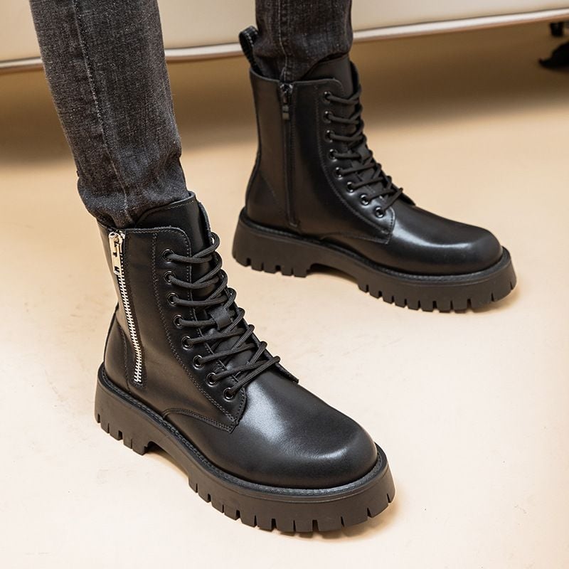 Muške Martin čizme, britanskog stila, gornji dio od mikrovlaknaste kože, flis podstava, debeli gumeni potplat