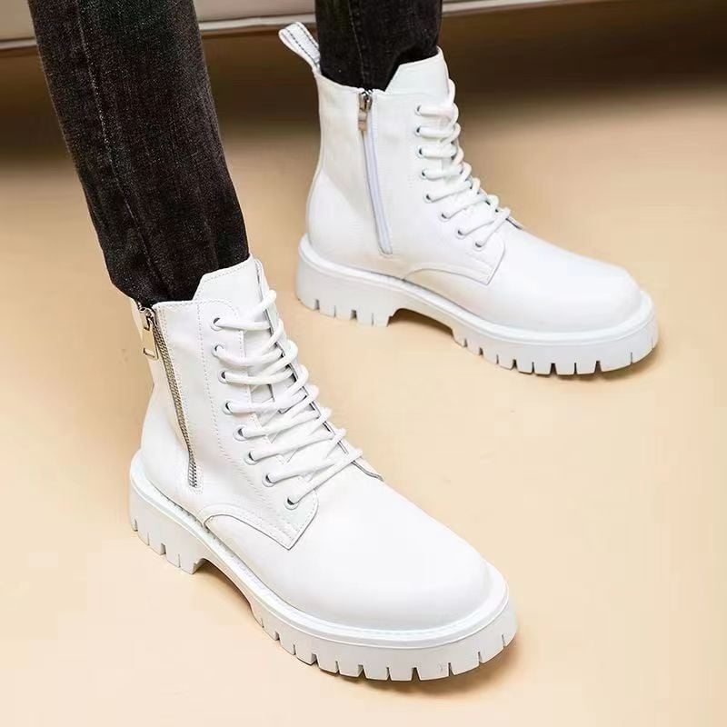 Muške Martin čizme, britanskog stila, gornji dio od mikrovlaknaste kože, flis podstava, debeli gumeni potplat