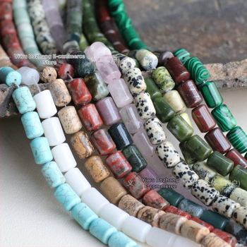 8x12 mm okrugle cijevne perle žuti jadeit, ružičasti kvarc, maslinasti jadeit i pjega kamen – DIY nakit i narukvica