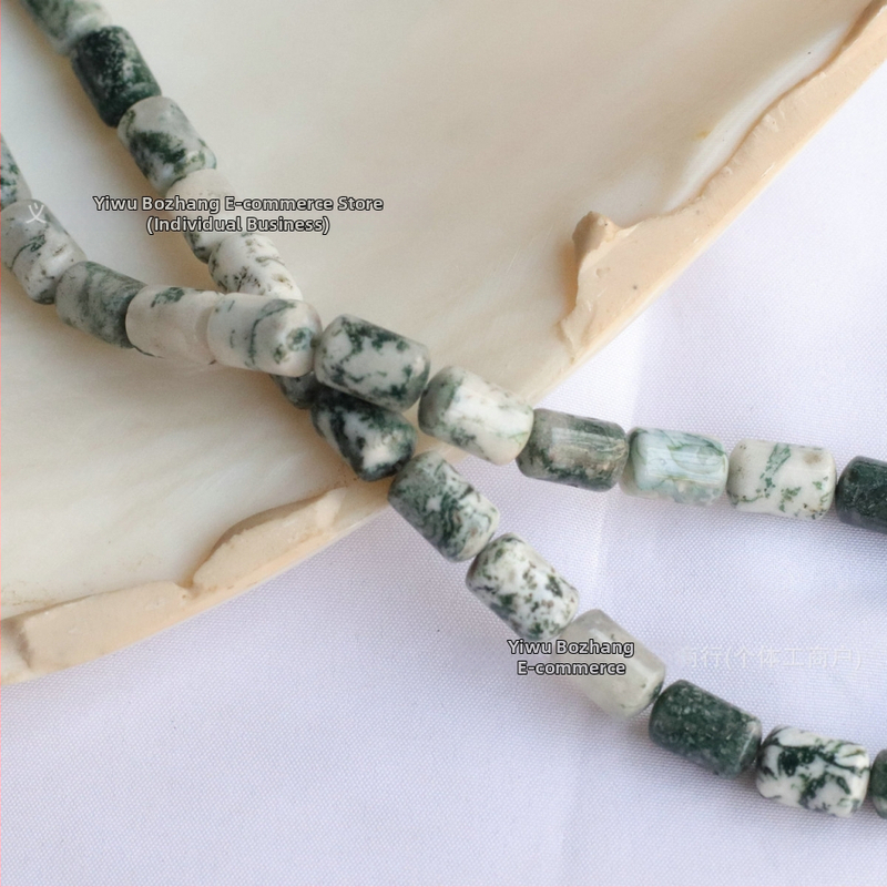 8x12 mm okrugle cijevne perle žuti jadeit, ružičasti kvarc, maslinasti jadeit i pjega kamen – DIY nakit i narukvica