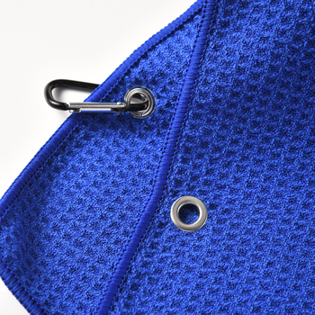 Mikrošķiedras golfa dvielis ar karabīnu, izšūts logotips un drukāts dizains, sporta dvielis golfam, pielāgojams