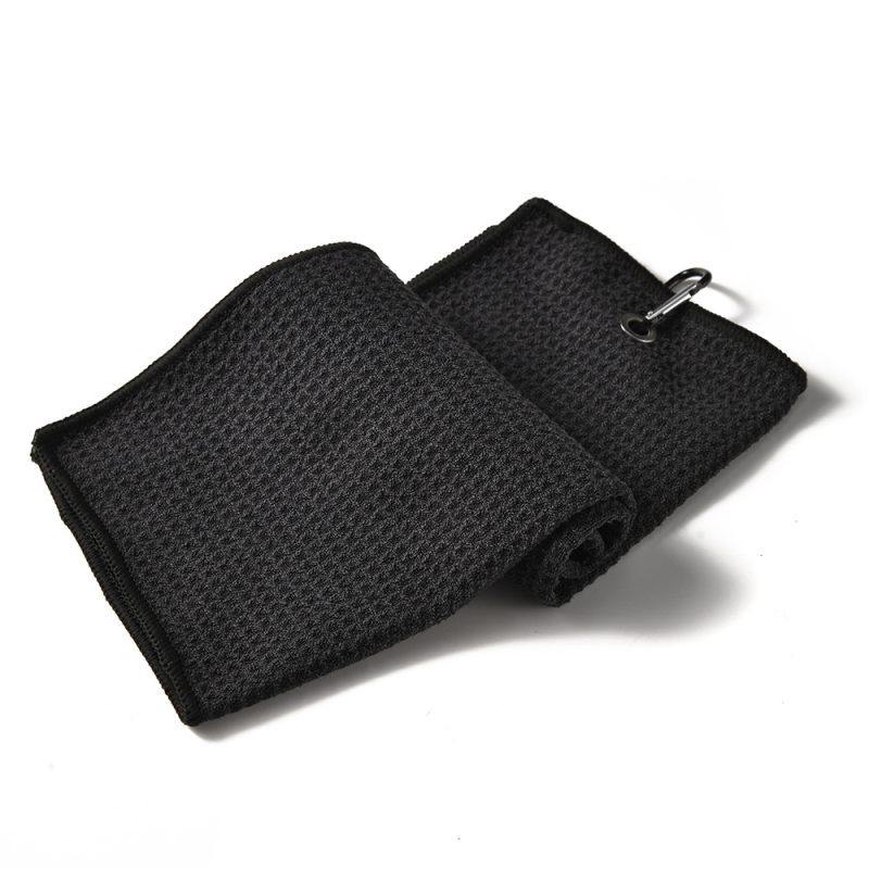 Mikrošķiedras golfa dvielis ar karabīnu, izšūts logotips un drukāts dizains, sporta dvielis golfam, pielāgojams