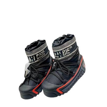 Moteriški žieminiai sniego botai su aukštu viršumi, klininis kulnas, šilkinis viršus, guma padas, avių velūro įdėklas