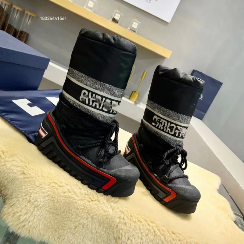 Moteriški žieminiai sniego botai su aukštu viršumi, klininis kulnas, šilkinis viršus, guma padas, avių velūro įdėklas