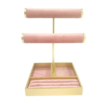 Rotaslietu izstādes statīvs, metāla rāmis, piecu stāvu, samta korpuss, ražošanas process: dzelzs