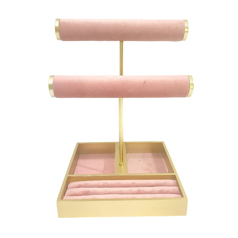 Rotaslietu izstādes statīvs, metāla rāmis, piecu stāvu, samta korpuss, ražošanas process: dzelzs