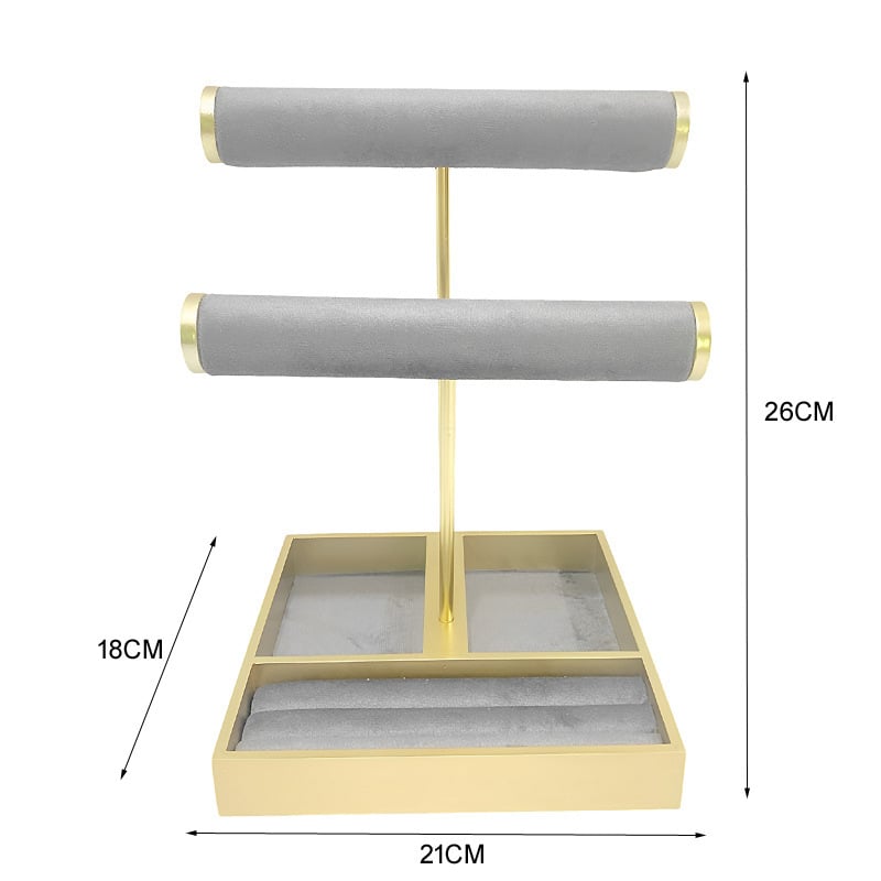 Rotaslietu izstādes statīvs, metāla rāmis, piecu stāvu, samta korpuss, ražošanas process: dzelzs