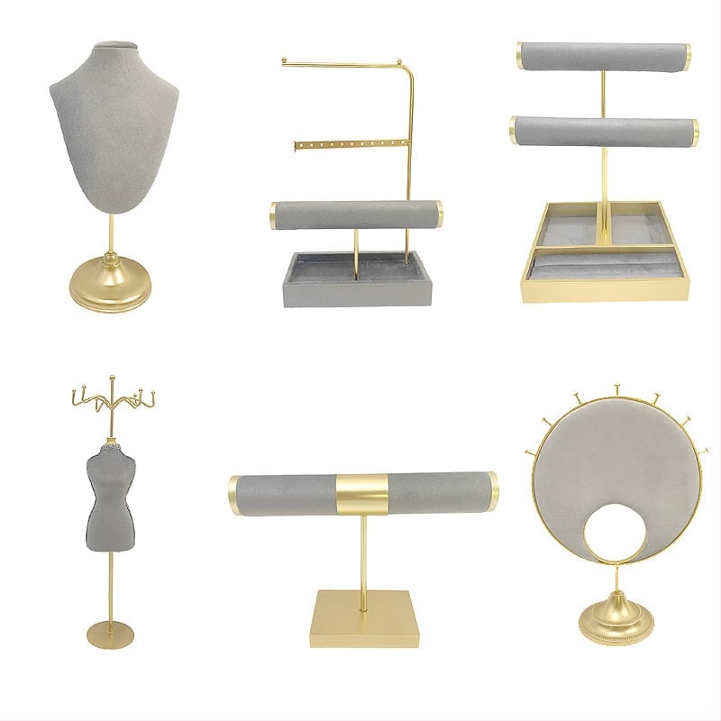 Rotaslietu izstādes statīvs, metāla rāmis, piecu stāvu, samta korpuss, ražošanas process: dzelzs