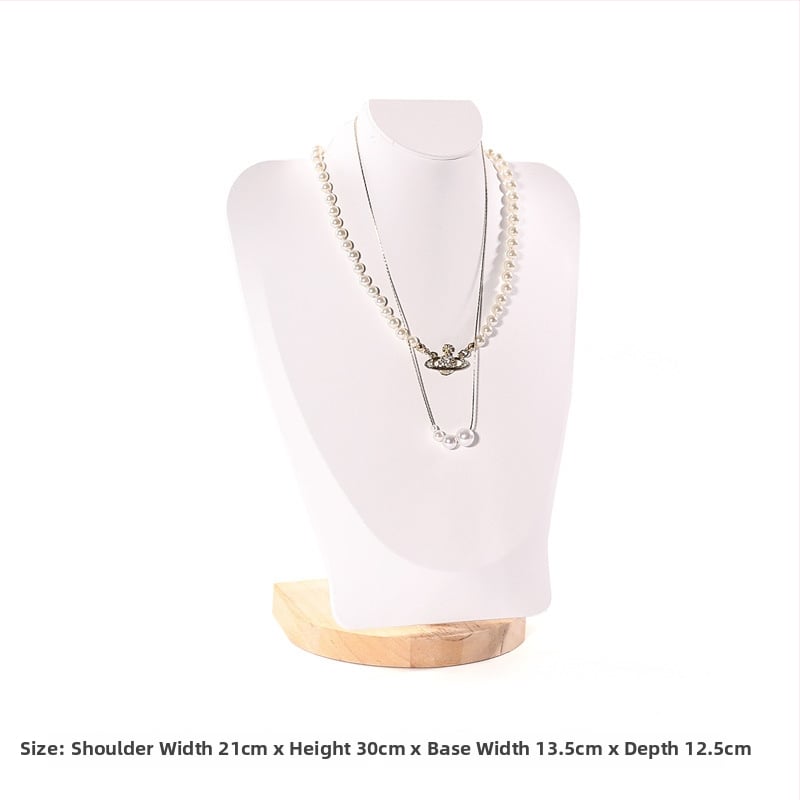 Kaklaru demonstrācijas statīvs – portreta dizains, ciets koks, korpuss ar flaneli, splicing tehnika, 2024. gada vasara