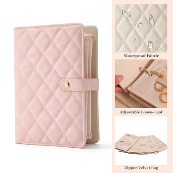 Novi veliki kožni organizator za nakit, zaštita od oksidacije, prilagodljivi putni clutch uz baršunastu torbicu