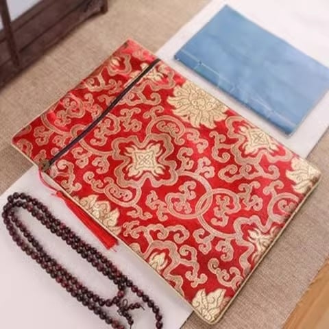 Sutra platnena torbica sa zatvaračem i kopčom, torba za sveta pisma (kategorija: torba za nakit; materijal: drugo)