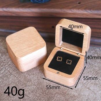Cutie de propunere pentru inel din lemn - ambalaj pentru bijuterii, cutie pentru inele și cercei