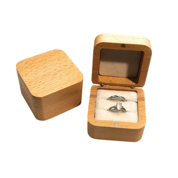 Cutie de propunere pentru inel din lemn - ambalaj pentru bijuterii, cutie pentru inele și cercei