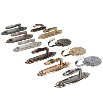 Függönyhorgony, cinkötvözet galvanizált kivitel, modern minimalista stílus, Jin Luang Xing márka, faldekoráció függönyökhöz