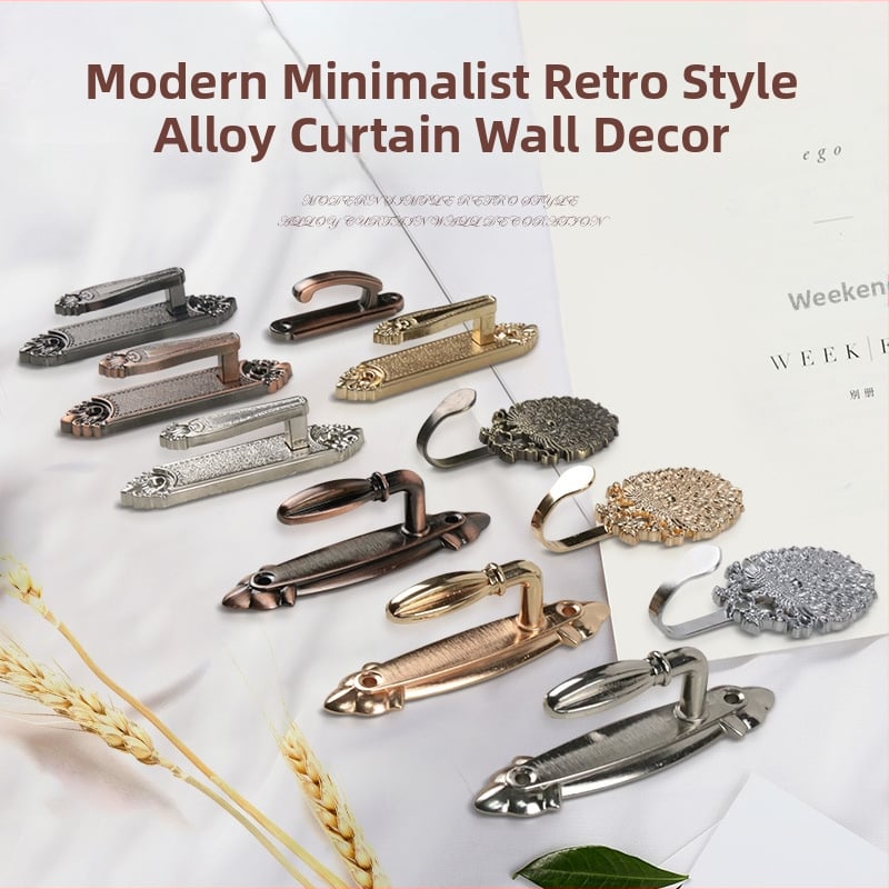 Függönyhorgony, cinkötvözet galvanizált kivitel, modern minimalista stílus, Jin Luang Xing márka, faldekoráció függönyökhöz