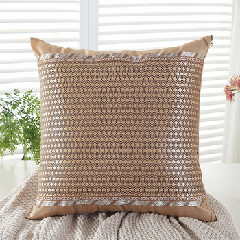 Husă de pernă, dublu față, din ice silk, model uni, pentru sufragerie