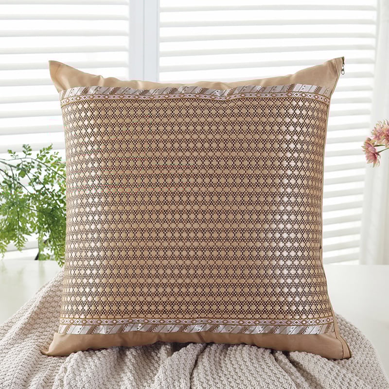 Husă de pernă, dublu față, din ice silk, model uni, pentru sufragerie