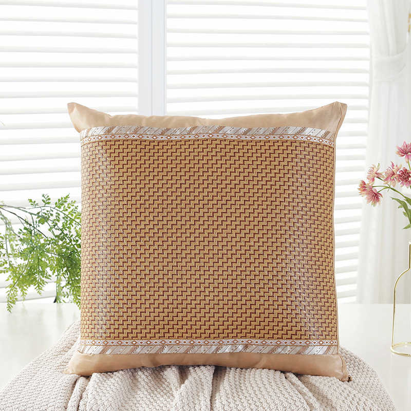 Husă de pernă, dublu față, din ice silk, model uni, pentru sufragerie