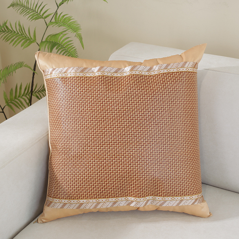 Husă de pernă, dublu față, din ice silk, model uni, pentru sufragerie