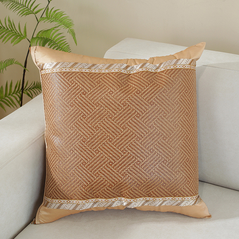 Husă de pernă, dublu față, din ice silk, model uni, pentru sufragerie