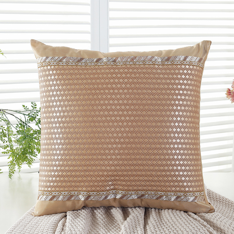 Husă de pernă, dublu față, din ice silk, model uni, pentru sufragerie