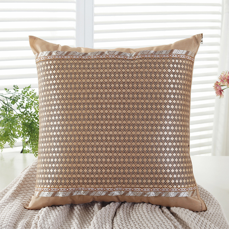 Husă de pernă, dublu față, din ice silk, model uni, pentru sufragerie