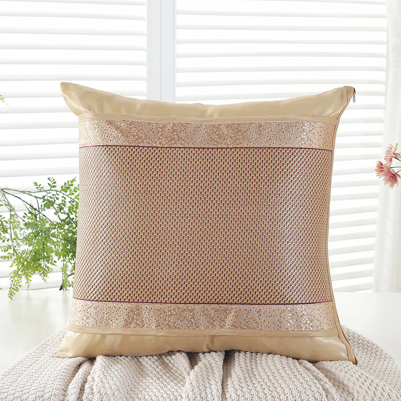 Husă de pernă, dublu față, din ice silk, model uni, pentru sufragerie