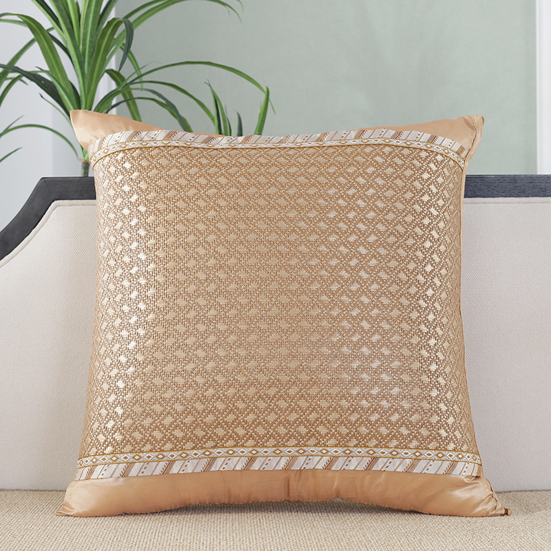 Husă de pernă, dublu față, din ice silk, model uni, pentru sufragerie