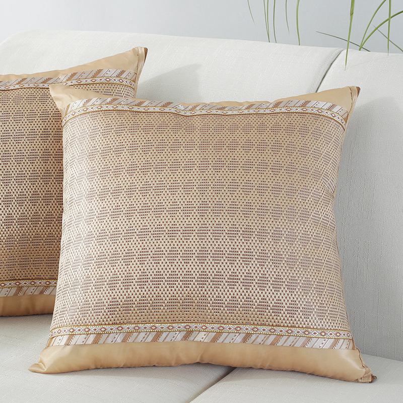 Husă de pernă, dublu față, din ice silk, model uni, pentru sufragerie