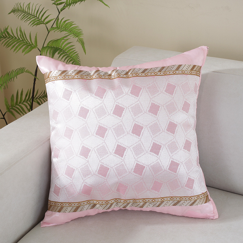 Husă de pernă, dublu față, din ice silk, model uni, pentru sufragerie