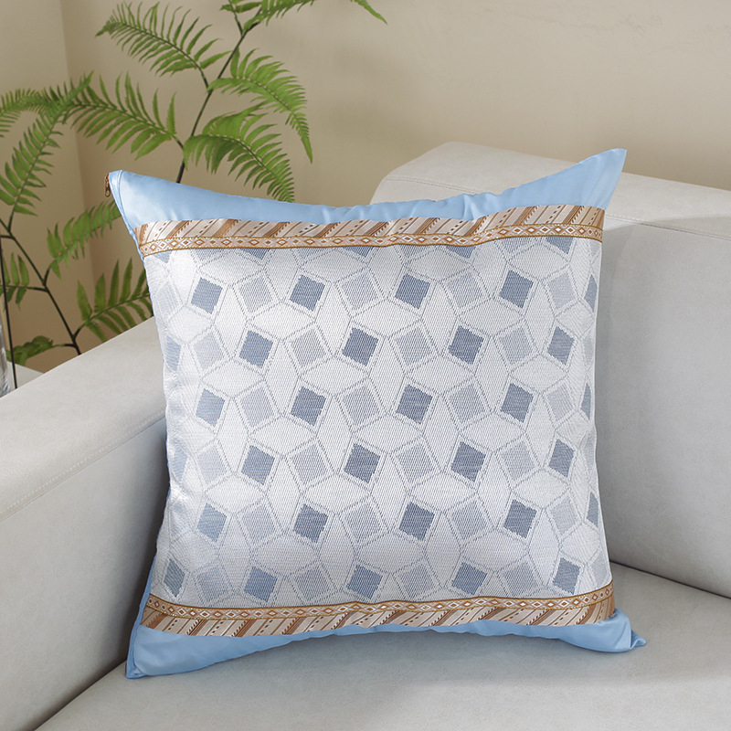 Husă de pernă, dublu față, din ice silk, model uni, pentru sufragerie