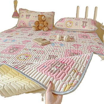 Lateksa dzesējošā sega ar ledus zīda audumu, 3-4 daļu komplekts, mazgājams, svaigs un stilīgs