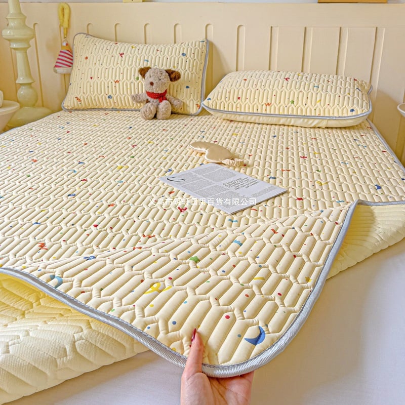 Lateksa dzesējošā sega ar ledus zīda audumu, 3-4 daļu komplekts, mazgājams, svaigs un stilīgs