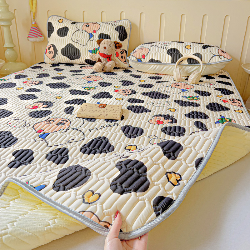 Lateksa dzesējošā sega ar ledus zīda audumu, 3-4 daļu komplekts, mazgājams, svaigs un stilīgs