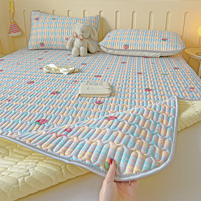 Lateksa dzesējošā sega ar ledus zīda audumu, 3-4 daļu komplekts, mazgājams, svaigs un stilīgs