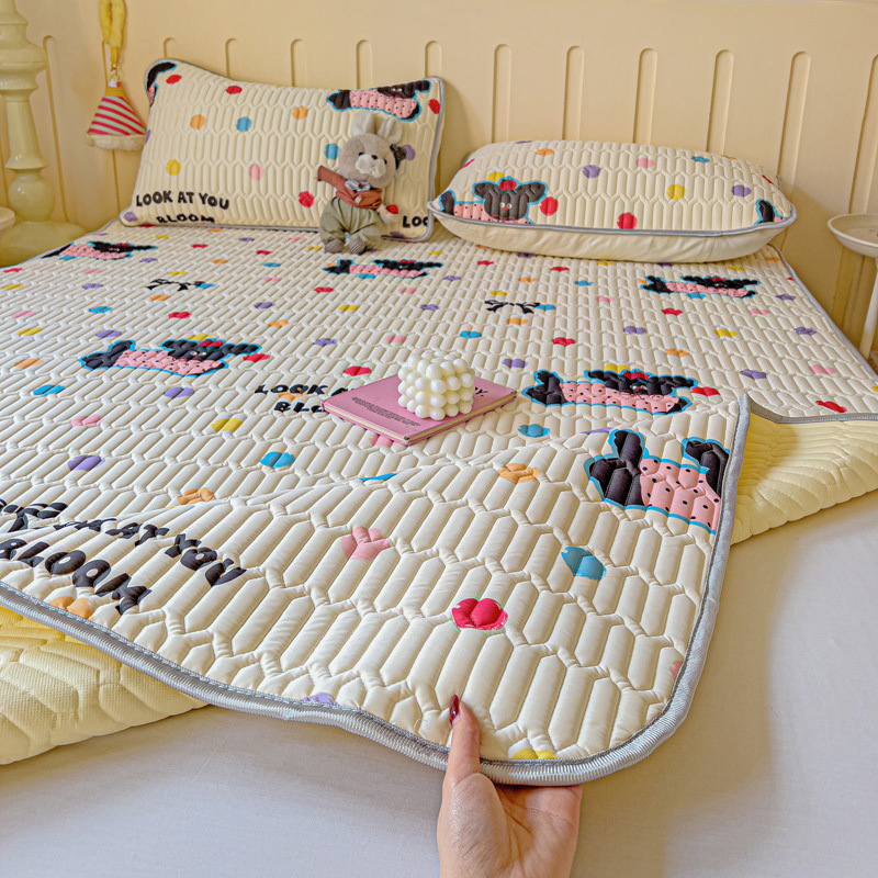 Lateksa dzesējošā sega ar ledus zīda audumu, 3-4 daļu komplekts, mazgājams, svaigs un stilīgs