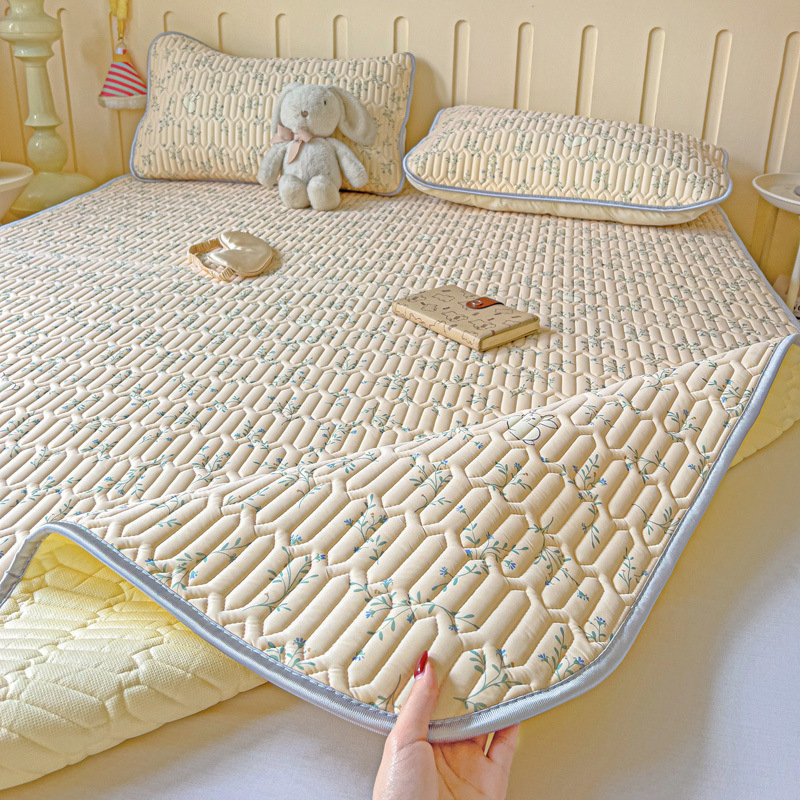 Lateksa dzesējošā sega ar ledus zīda audumu, 3-4 daļu komplekts, mazgājams, svaigs un stilīgs