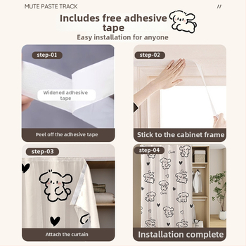 Vászonanyagú ajtófüggöny szekrényekhez — anyag: vászon, típus: textil ajtófüggöny, modern minimalist stílus, tájkép mintázat