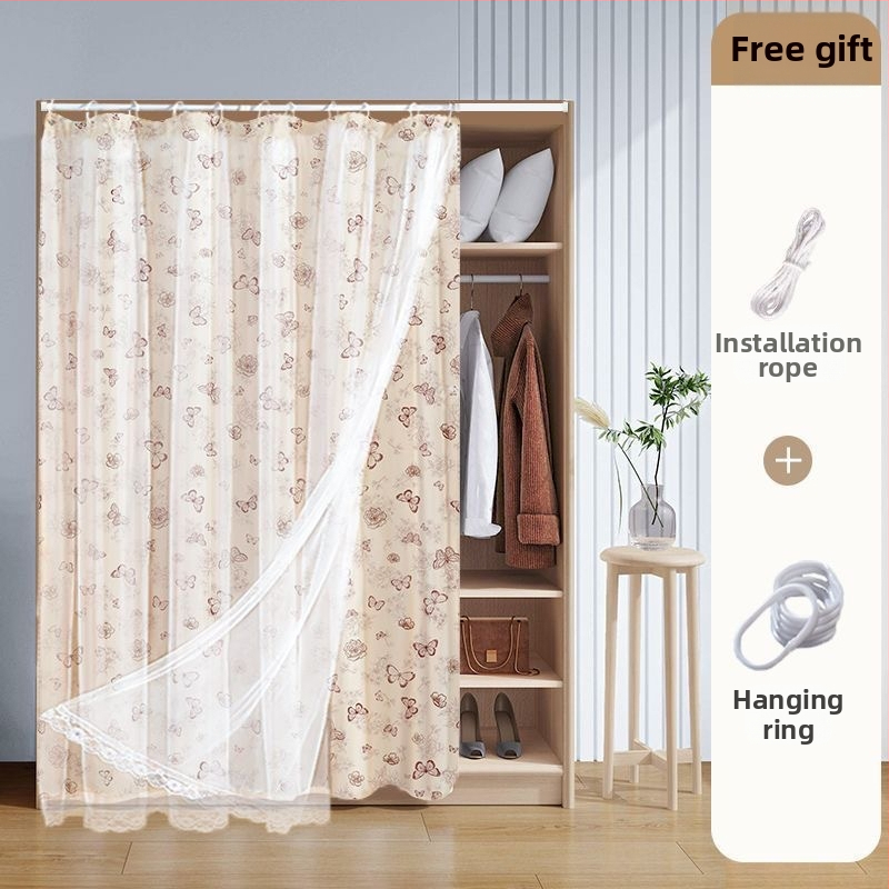 Vászonanyagú ajtófüggöny szekrényekhez — anyag: vászon, típus: textil ajtófüggöny, modern minimalist stílus, tájkép mintázat