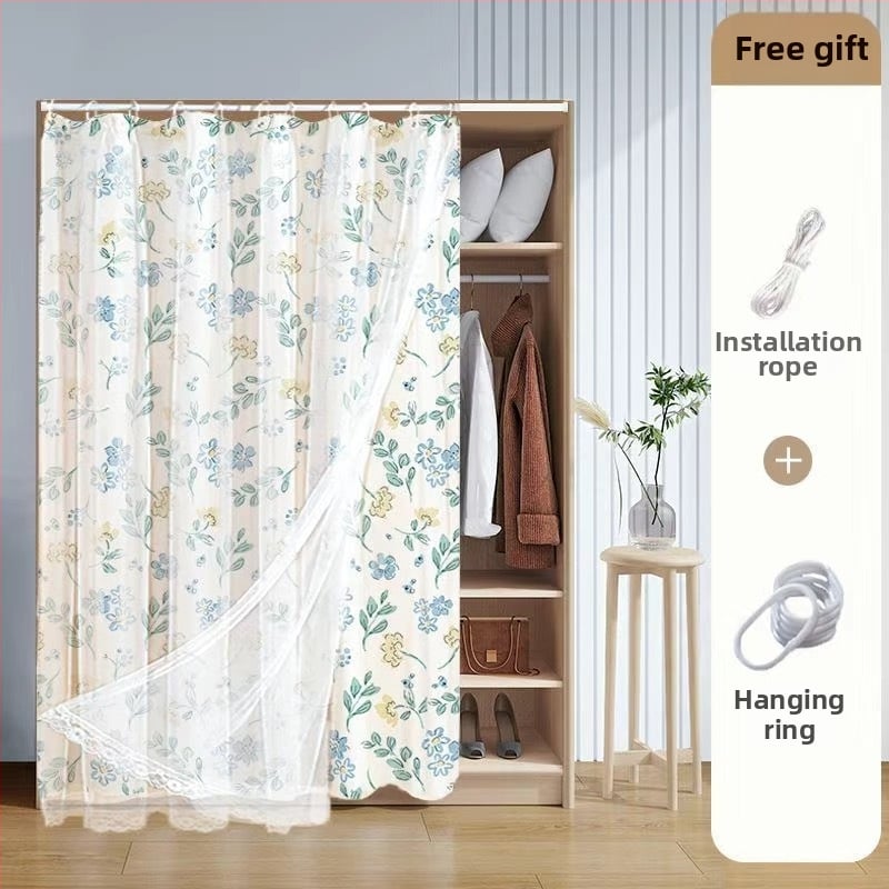 Vászonanyagú ajtófüggöny szekrényekhez — anyag: vászon, típus: textil ajtófüggöny, modern minimalist stílus, tájkép mintázat