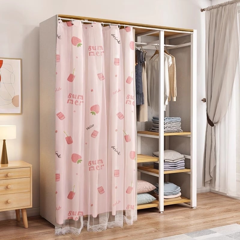 Vászonanyagú ajtófüggöny szekrényekhez — anyag: vászon, típus: textil ajtófüggöny, modern minimalist stílus, tájkép mintázat