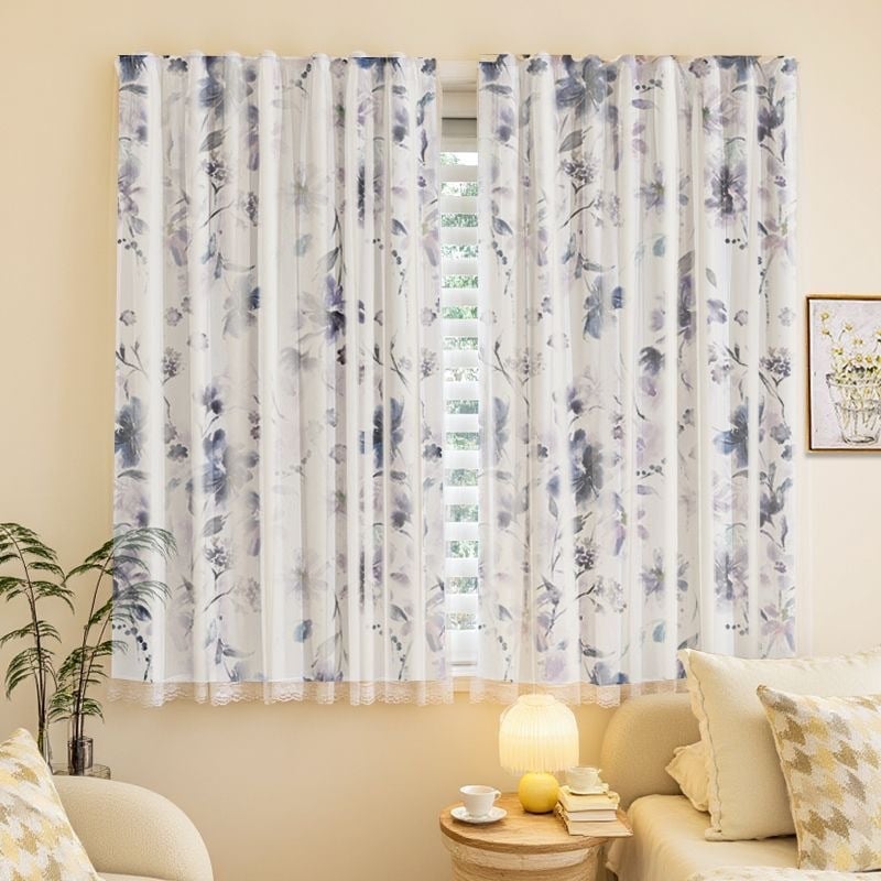 Vászonanyagú ajtófüggöny szekrényekhez — anyag: vászon, típus: textil ajtófüggöny, modern minimalist stílus, tájkép mintázat