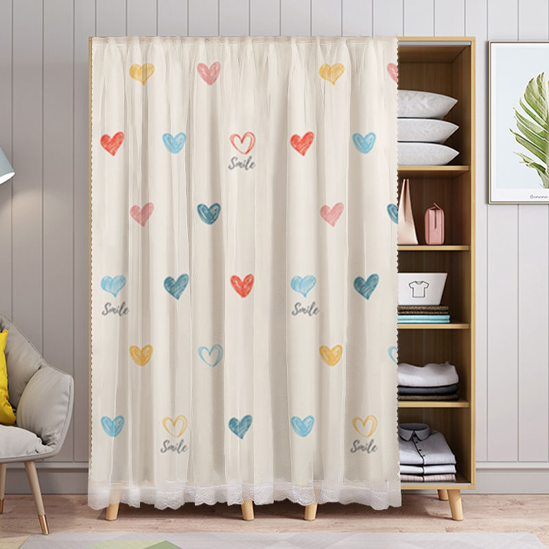 Vászonanyagú ajtófüggöny szekrényekhez — anyag: vászon, típus: textil ajtófüggöny, modern minimalist stílus, tájkép mintázat