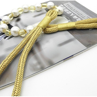 Aizkaru pērlīšu siksņa ar kristāla āķi (Zīmols: Other; Materiāls: Audums; Stils: Pastoraālais)