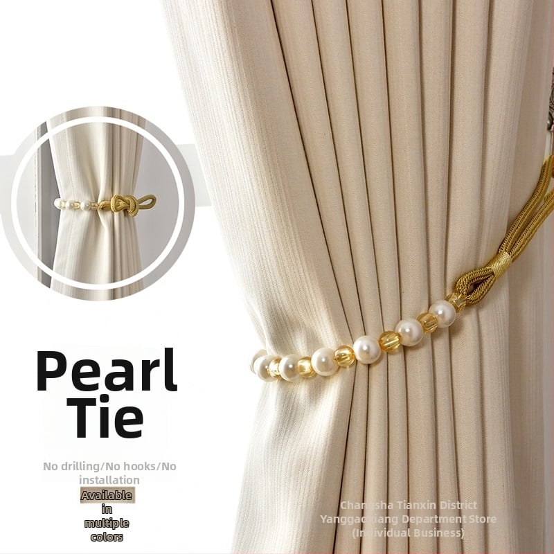 Aizkaru pērlīšu siksņa ar kristāla āķi (Zīmols: Other; Materiāls: Audums; Stils: Pastoraālais)