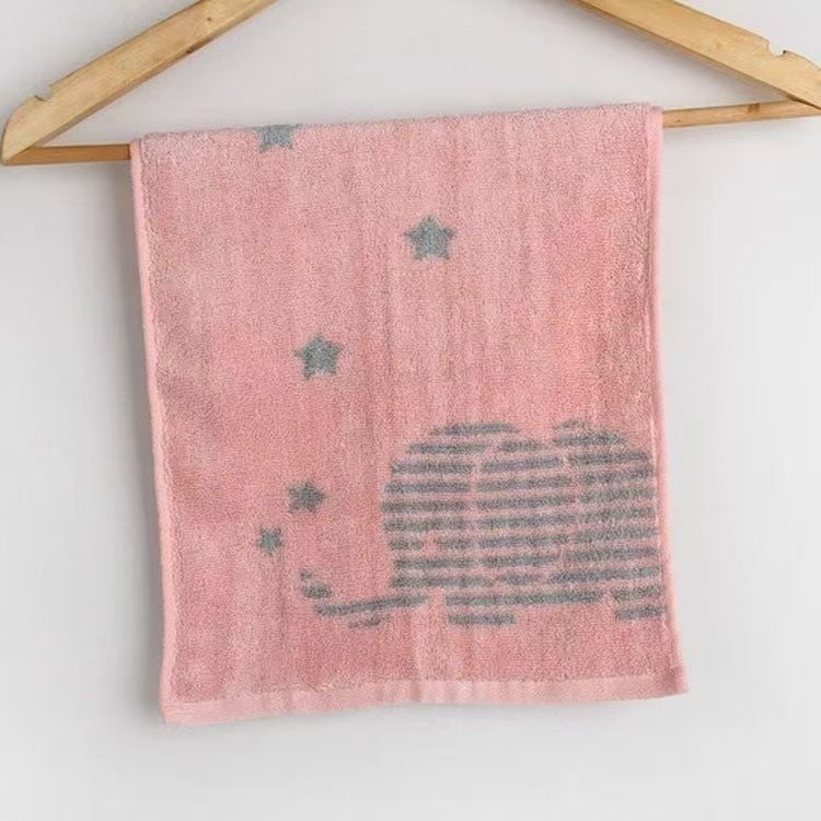 Bambusa šķiedras sejas dvielis bērniem – Jacquard, 55 g, sviedru uzsūkšana 5–10 s, karikatūras dizains