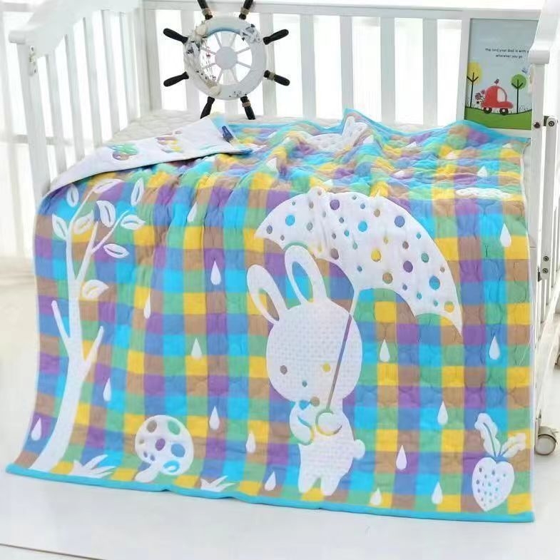 Dječja osuška za kupanje od šest slojeva gaze, 500 g+ težine, Jacquard tkanina, 32 niti, crtani uzorak