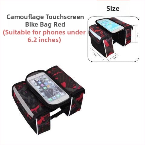 MTB dviratininko krepšiai komplektas: priekinė viršutinės vamzdelio krepšys, jutiklinio ekrano krepšys, viršutinės vamzdelio krepšys, atsparus vandeniui sėdynės krepšys