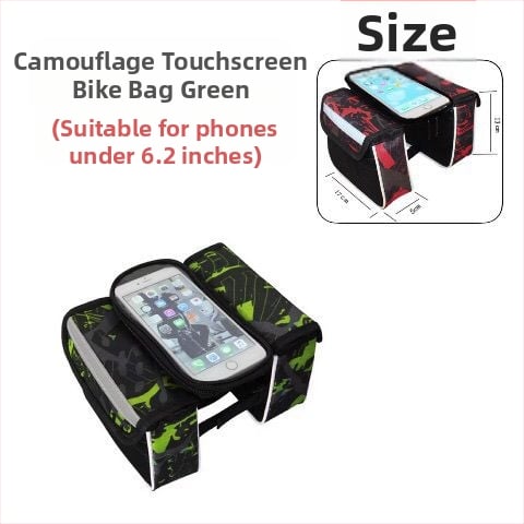 MTB dviratininko krepšiai komplektas: priekinė viršutinės vamzdelio krepšys, jutiklinio ekrano krepšys, viršutinės vamzdelio krepšys, atsparus vandeniui sėdynės krepšys