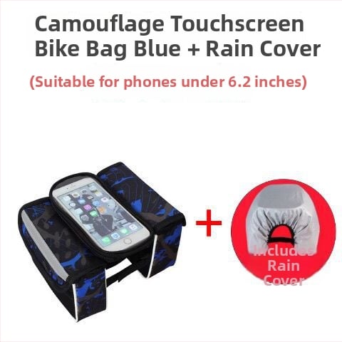 MTB dviratininko krepšiai komplektas: priekinė viršutinės vamzdelio krepšys, jutiklinio ekrano krepšys, viršutinės vamzdelio krepšys, atsparus vandeniui sėdynės krepšys